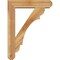 Ekena Millwork Olympic Craftsman Rough Sawn Bracket w/ Offset Brace, Western Red Cedar, 6"W x 24"D x 32"H BKT0604X24X32OLY04RWR - alternate 4